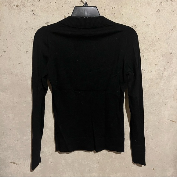 Banana Republic Black Sweater Woman's XS Extra Fine Merino Wool - Picture 4 of 6